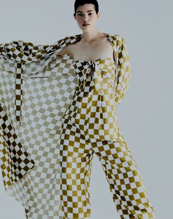 adriana degreas Carre Vintage Strapless Jumpsuit With Knot