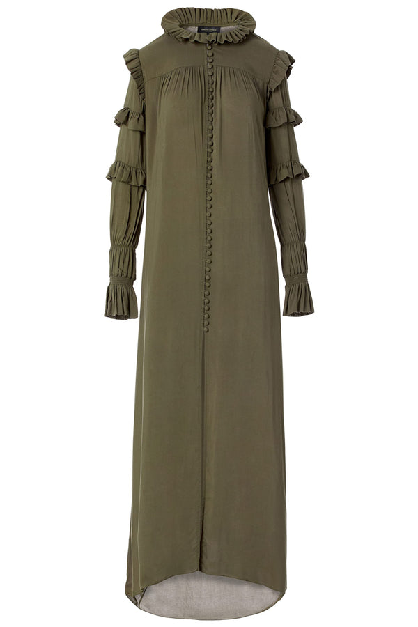 Adriana Degreas Cavalgade Long Dress With Long Sleeves