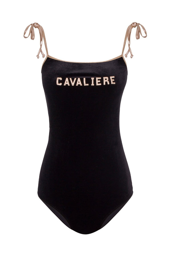 Adriana Degreas Cavaliere Velvet Swimsuit With Straps