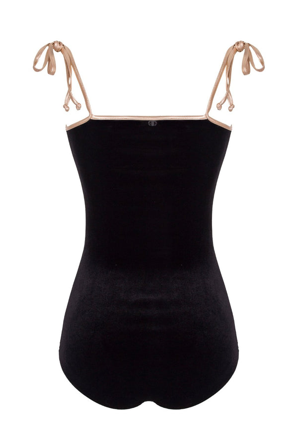 Adriana Degreas Cavaliere Velvet Swimsuit With Straps