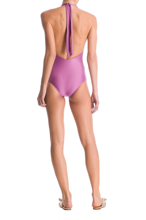 Adriana Degreas Colorful Flowers Halterneck Swimsuit