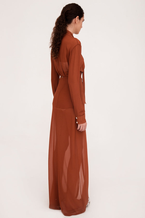 Adriana Degreas Constellation Long Sleeve Shirt With Tie