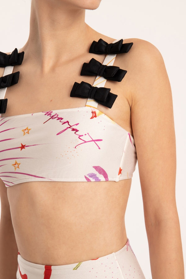 Adriana Degreas Fantasy High-Waisted Bikini With Bows