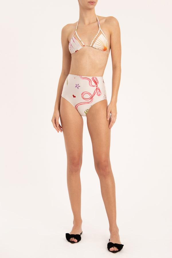 Adriana Degreas Fantasy High-Waisted Triangle Bikini