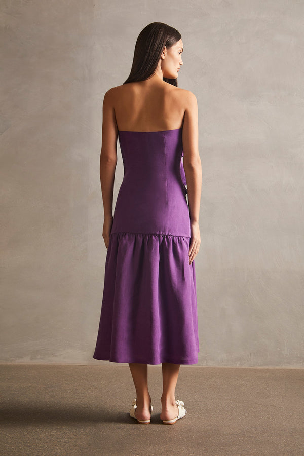 Adriana Degreas Fantasy Solid Cut-Out Strapless Dress With Bows