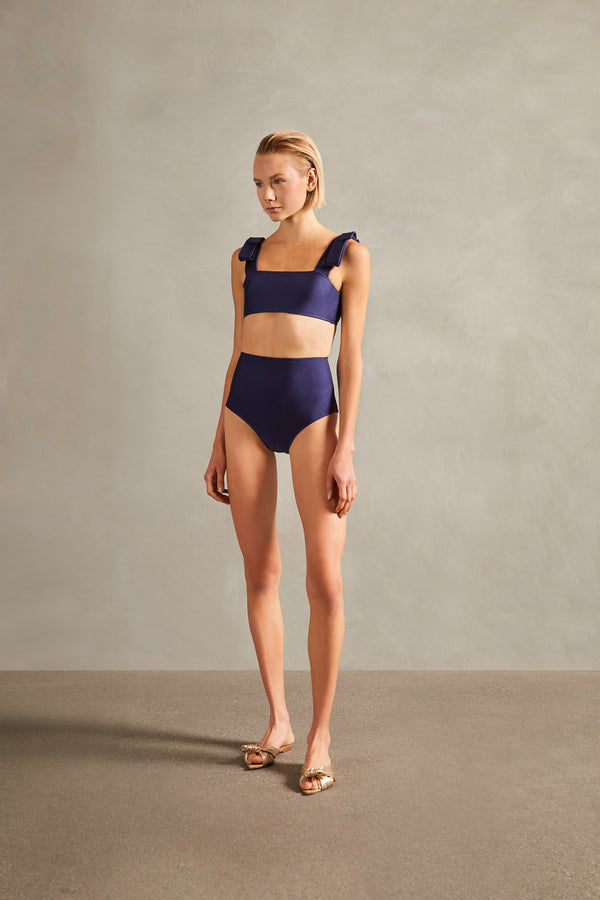 Adriana Degreas Fiore Solid Hot Pants Bikini With Straps