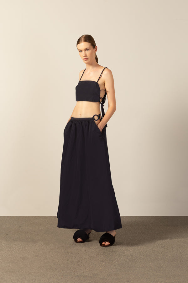 adriana degreas Geometric Top and Voluminous Skirt Set