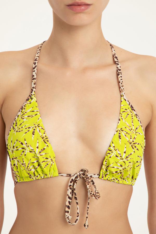Adriana Degreas Hemp Leopard Print Detail Long Triangle Bikini