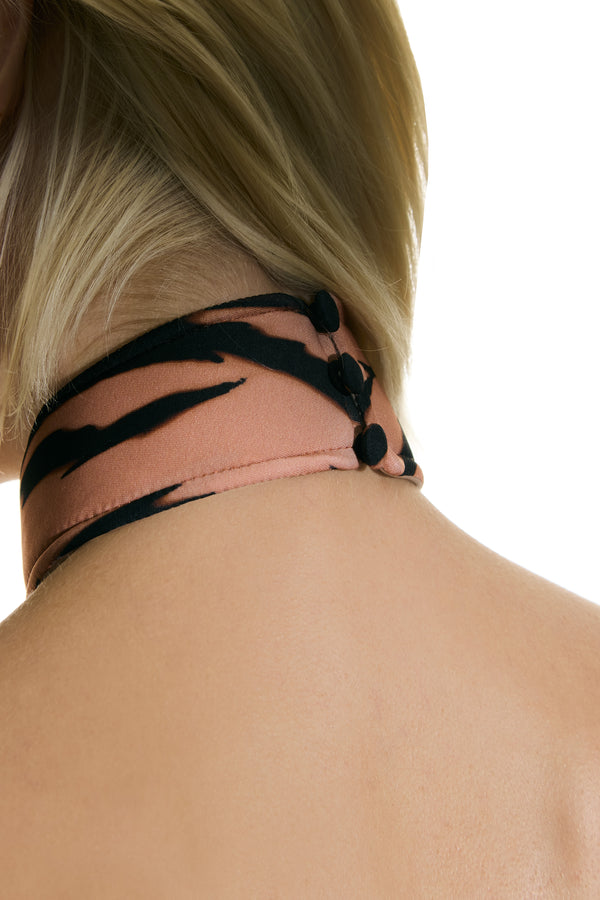 Adriana Degreas High-Leg Strapless Swimsuit With Removable Choker