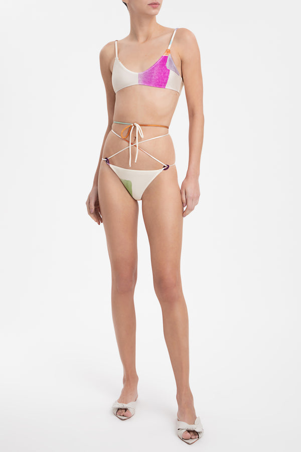 adriana degreas Illusion Bikini With Wraparound Ties