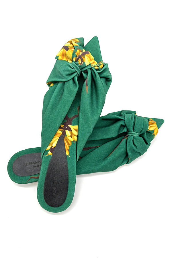 Adriana Degreas Josephine Baker Flat Sandals With Knot Detail