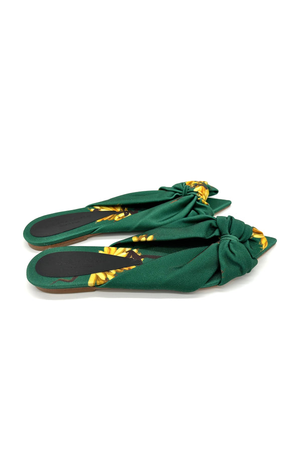 Adriana Degreas Josephine Baker Flat Sandals With Knot Detail