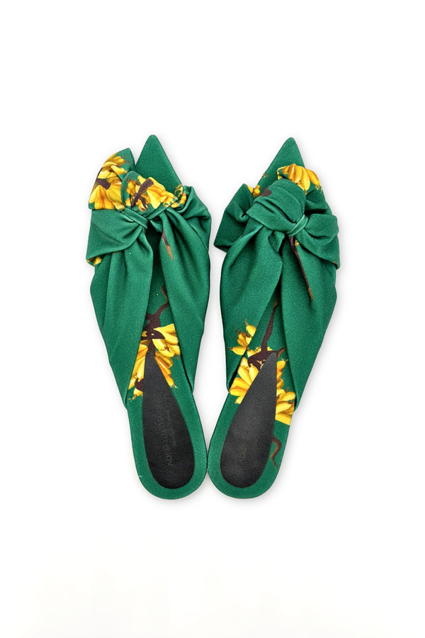 adriana degreas Josephine Baker Flat Sandals With Knot Detail