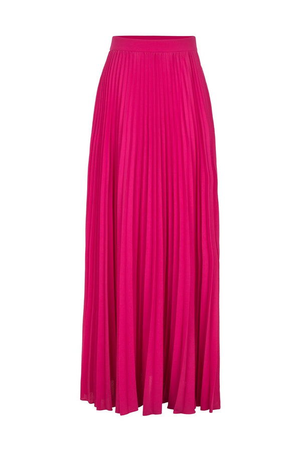 Adriana Degreas Le Fleur High Waist Pleated Long Skirt