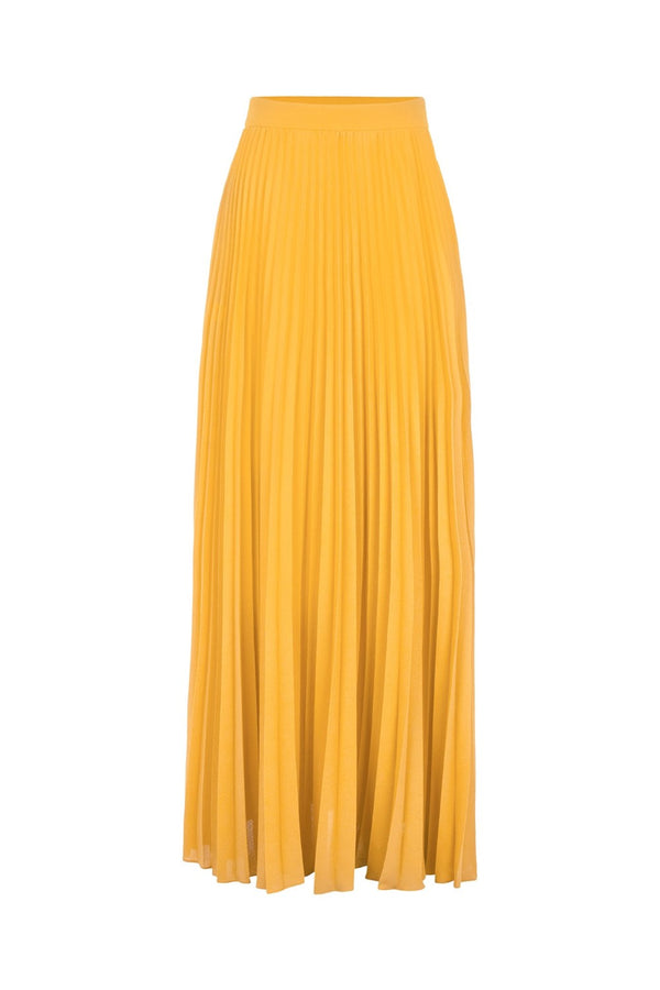 Adriana Degreas Le Fleur High Waist Pleated Long Skirt
