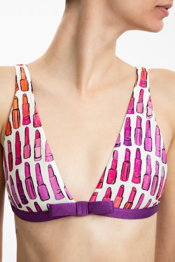 Adriana Degreas Lipstick Long Triangle High-Waisted Bikini