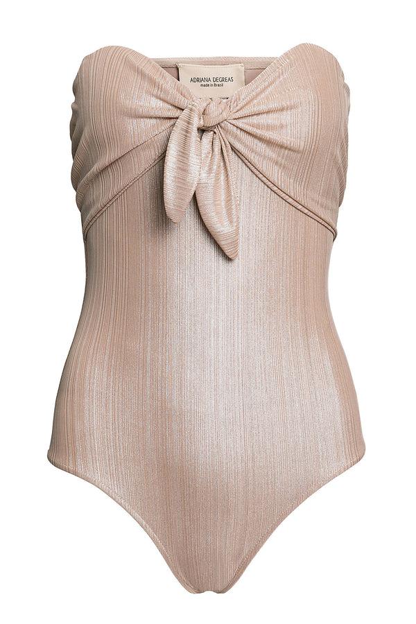 Adriana Degreas Martini Strapless Swimsuit With Knot