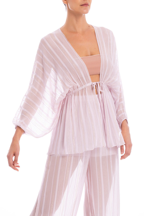 Adriana Degreas Soleil Blouse With Voluminous Sleeves