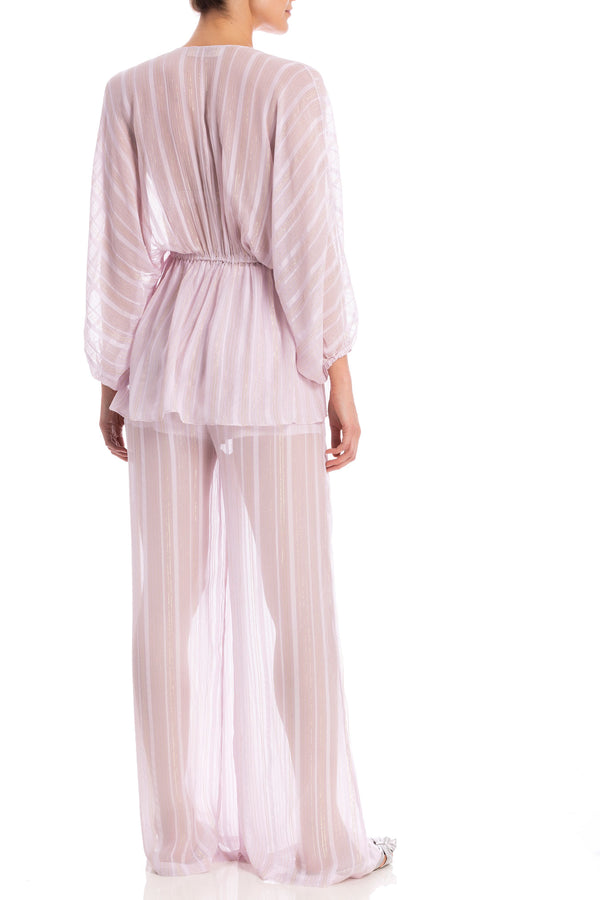 Adriana Degreas Soleil Blouse With Voluminous Sleeves