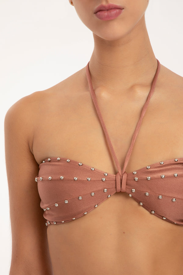 Adriana Degreas Solid Carre Vintage High-leg Halterneck Bikini