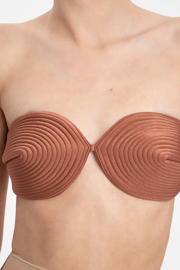 Adriana Degreas Solid Carre Vintage High-Waisted Matelasse Bikini