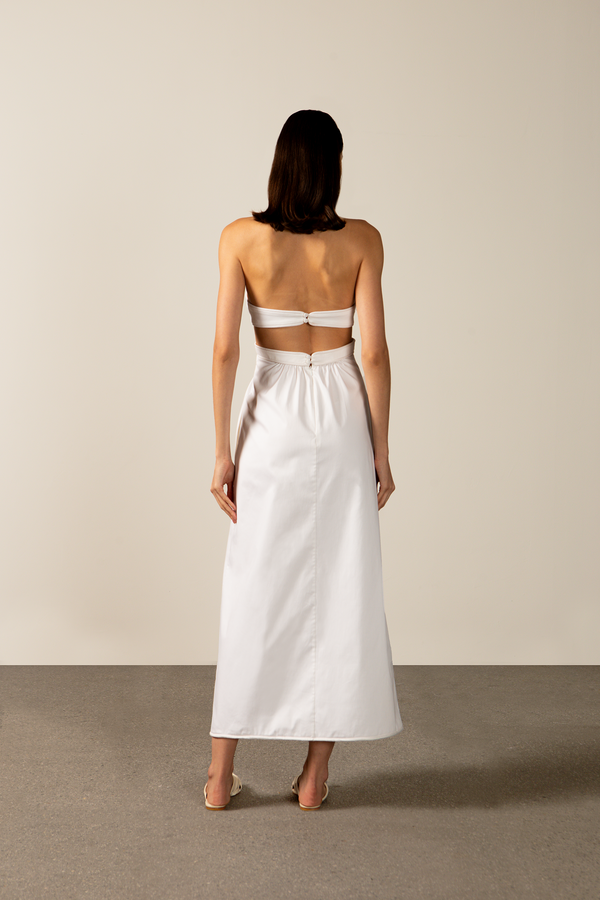 Adriana Degreas Solid Cut-Out Halterneck Long Dress