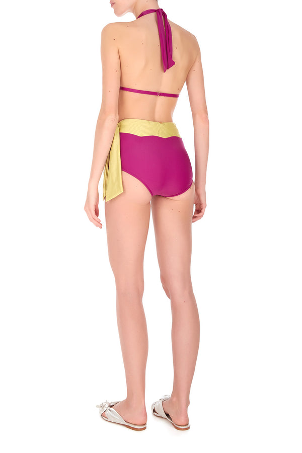 Adriana Degreas Solid Hot Pants With Matelasse Detail