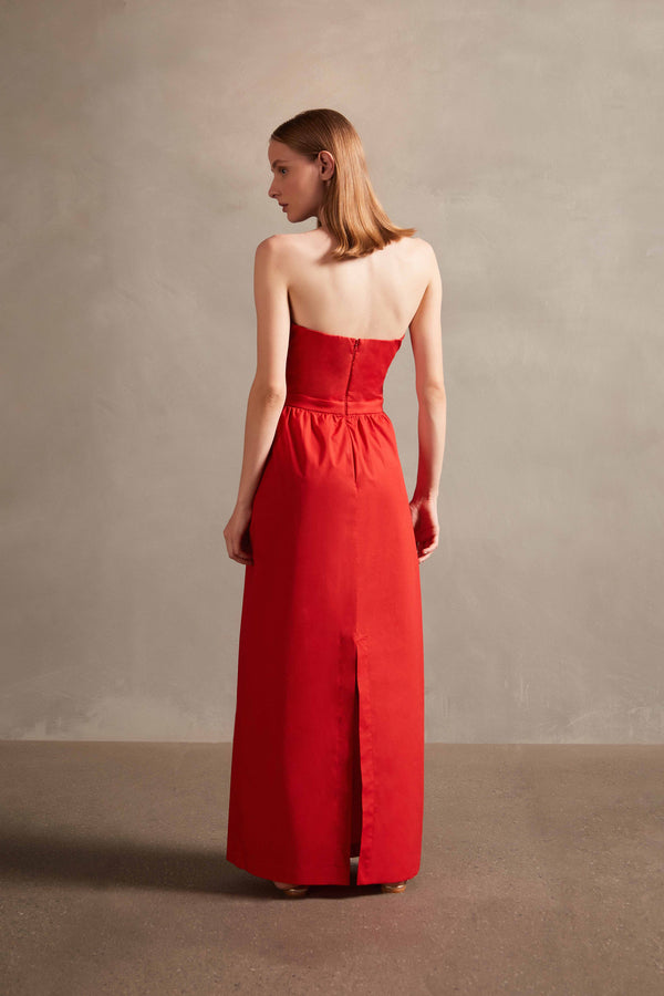 Adriana Degreas Solid Strapless Double-Knot Long Dress