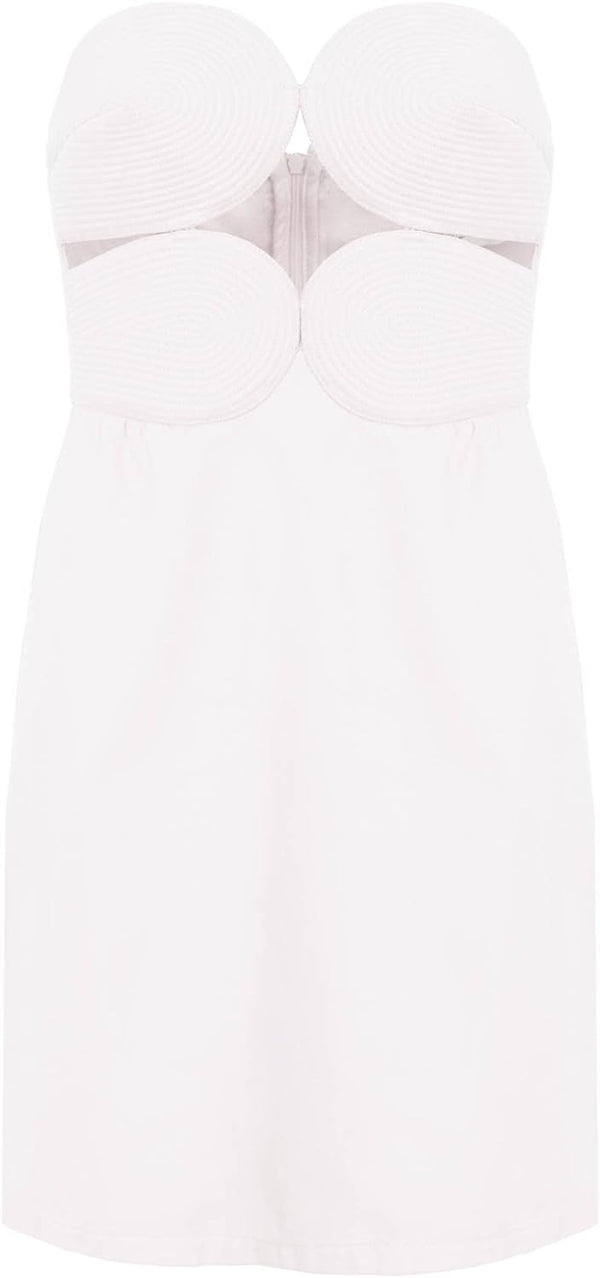 Adriana Degreas Solid Strapless Matelasse Short Dress