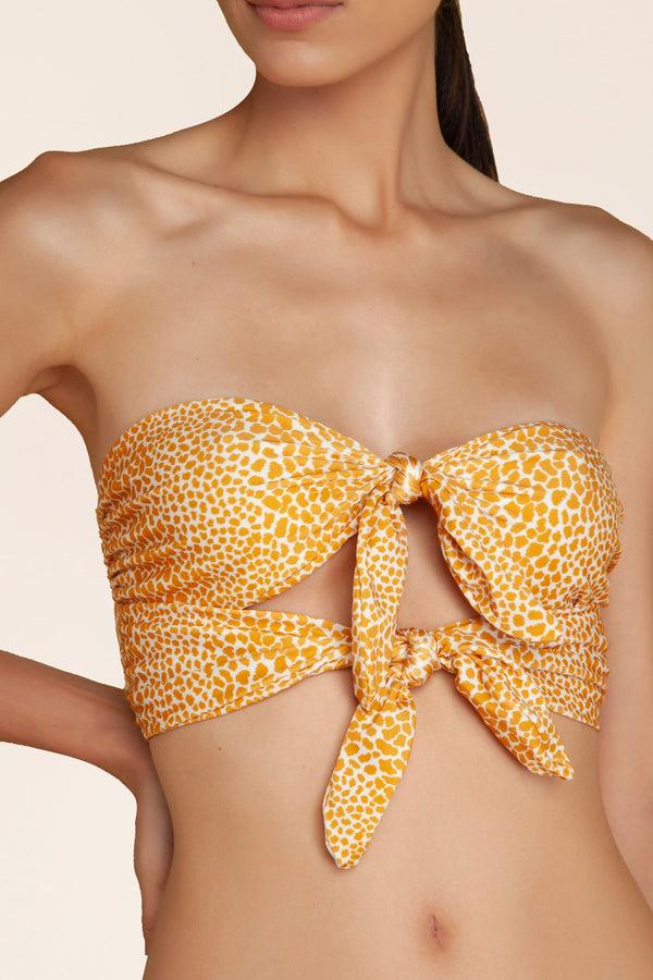 Adriana Degreas Tortoise Strapless Bikini With Double Knot