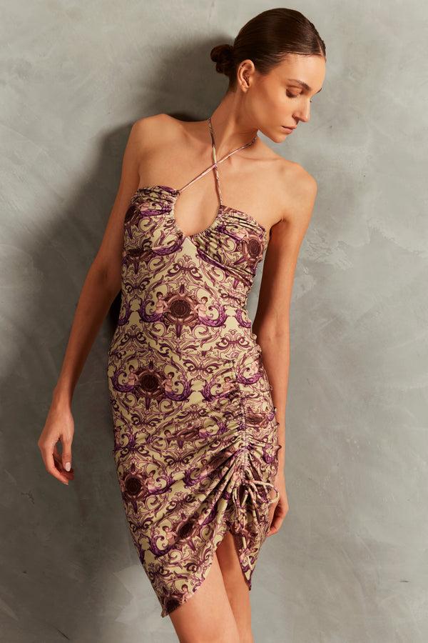 Adriana Degreas Vintage Citronelle Frilled Midi Dress