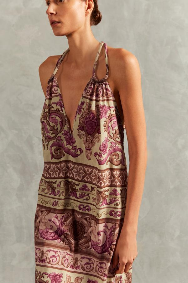 Adriana Degreas Vintage Citronelle Long Dress With Straps