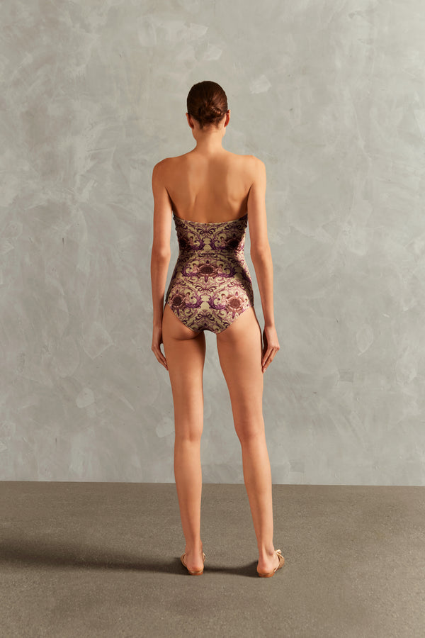 Adriana Degreas Vintage Citronelle Strapless Swimsuit