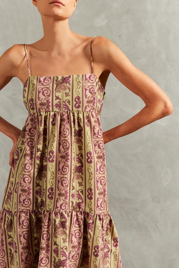 Adriana Degreas Vintage Citronelle Straps Long Dress