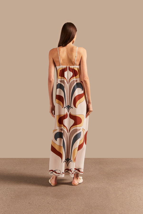 Adriana Degreas Vintage Lily Long Dress With Straps