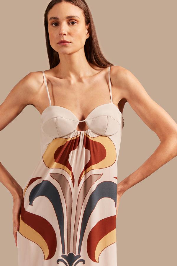 Adriana Degreas Vintage Lily Long Dress With Straps