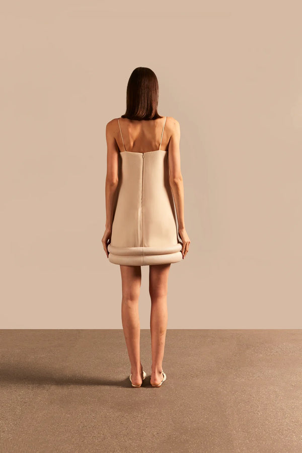 Adriana Degreas Vintage Lily Solid Appliqué Short Dress