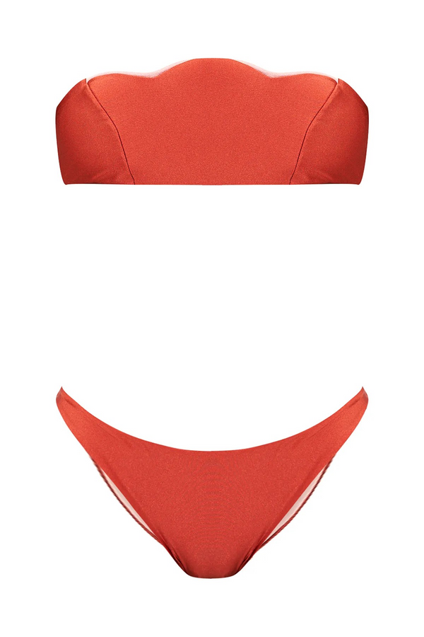 Adriana Degreas Vintage Lily Solid Strapless Bikini