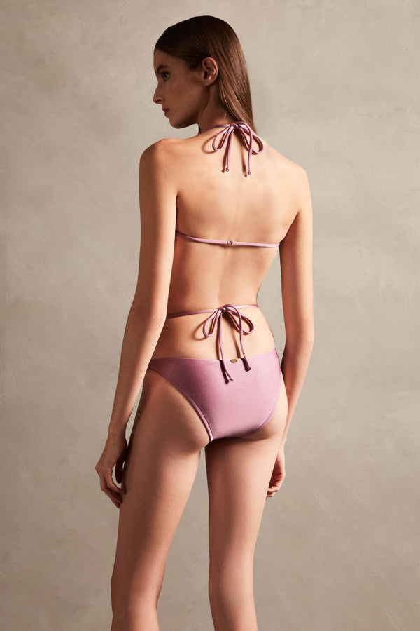 Adriana Degreas Vintage Orchid Solid High-Waisted Cut-Out Bikini
