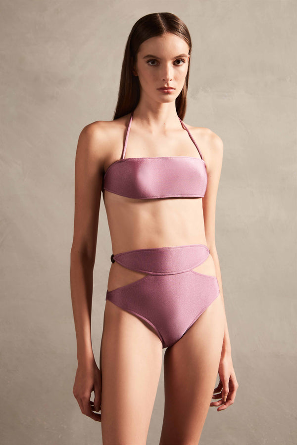 adriana degreas Vintage Orchid Solid High-Waisted Cut-Out Bikini