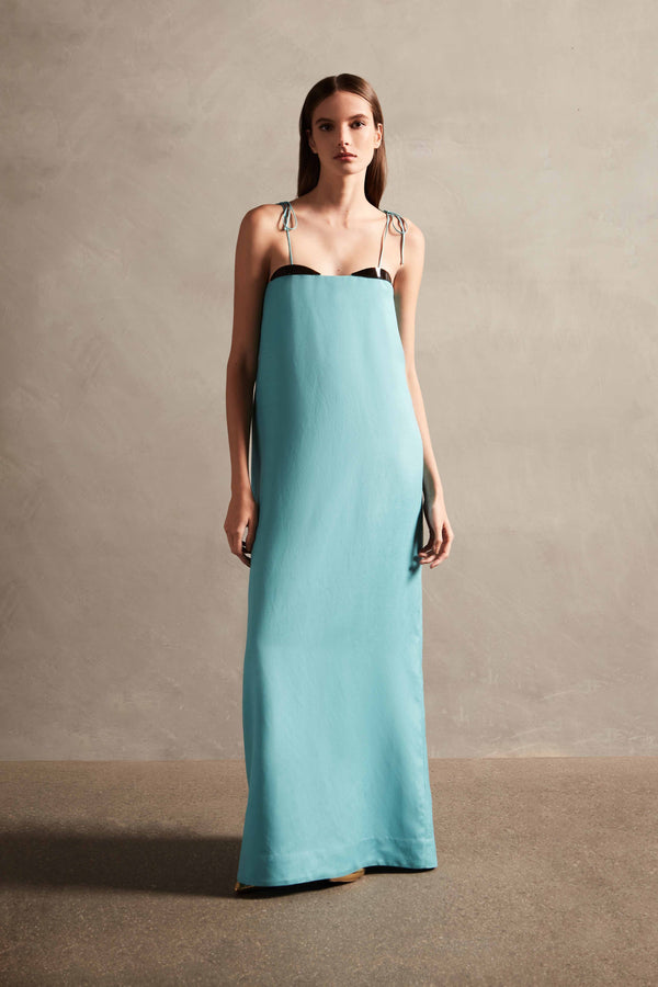 Adriana Degreas Vintage Orchid Solid Straps Long Dress
