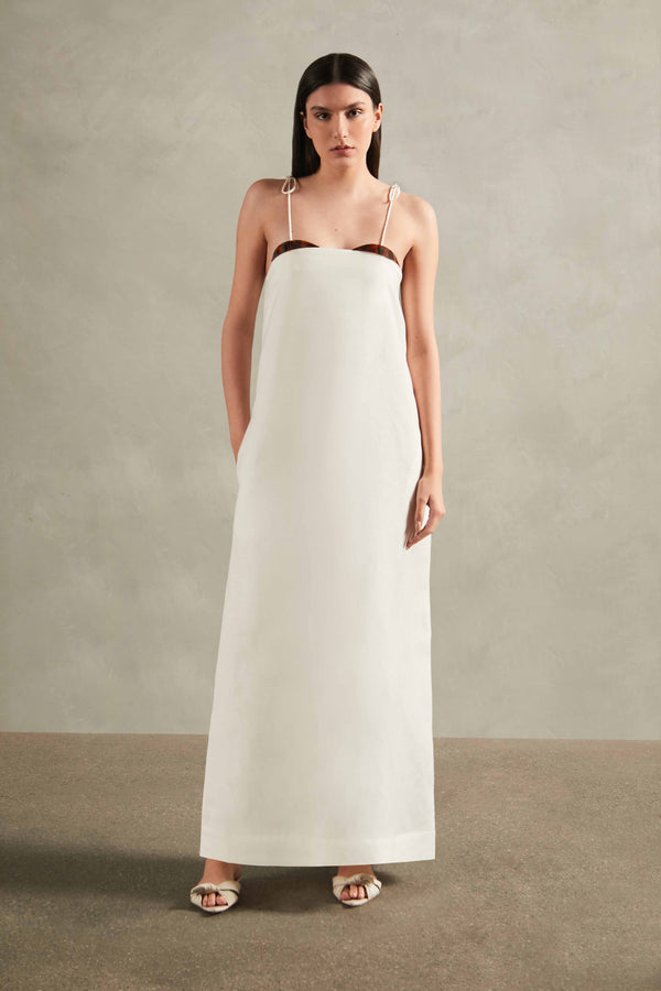 adriana degreas Vintage Orchid Solid Straps Long Dress