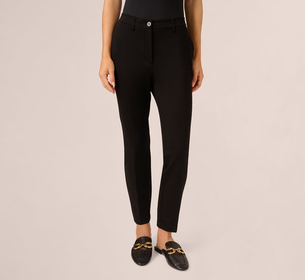 Adrianna Papell 4 Way Stretch Skinny Straight Pant In Black