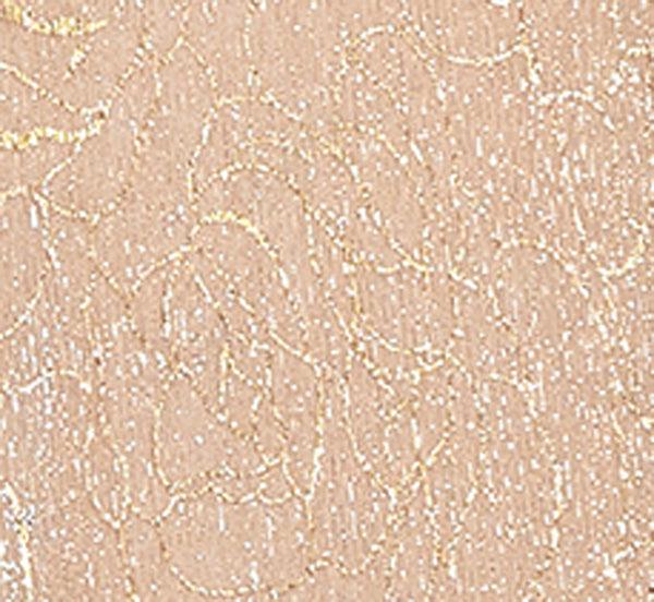 Adrianna Papell Metallic Mesh Draped Gown In Rose Gold