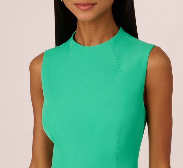 Adrianna Papell Sleeveless Romper With Peplum Hem In Flora Green