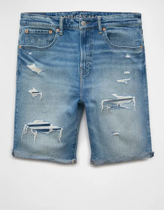 Aeo AE 9" AirFlex+ +TENCEL™ Fibers Patched Denim Short