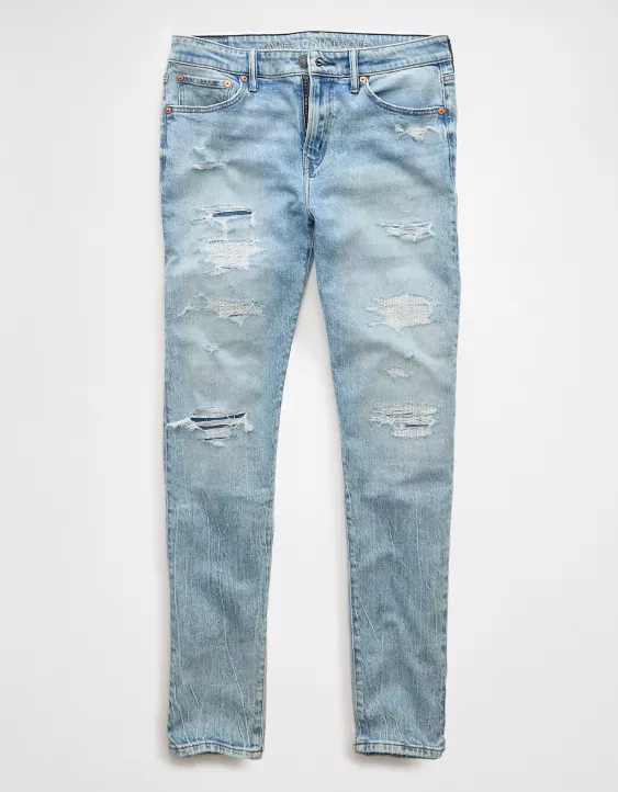 Aeo AE AirFlex+ TENCEL™ Fibers Patched Athletic Skinny Jean