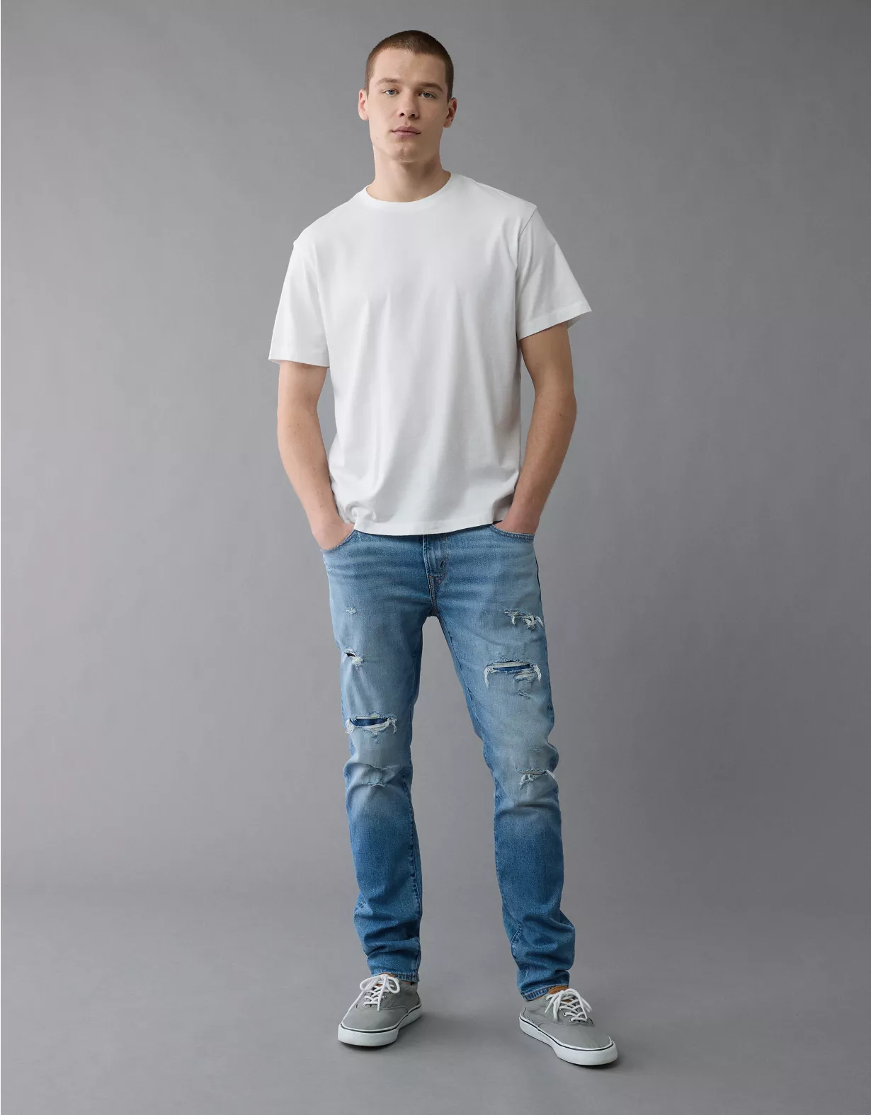 aeo AE AirFlex+ TENCEL™ Fibers Patched Athletic Skinny Jean