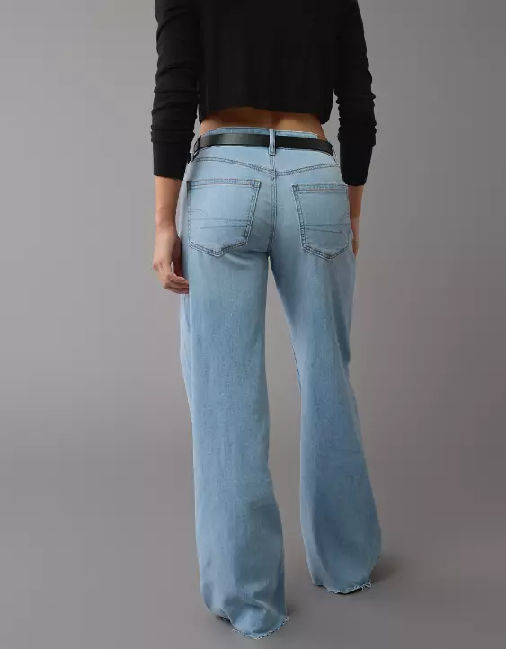 Aeo AE Dreamy Drape Stretch Low-Rise Baggy Wide-Leg Jean