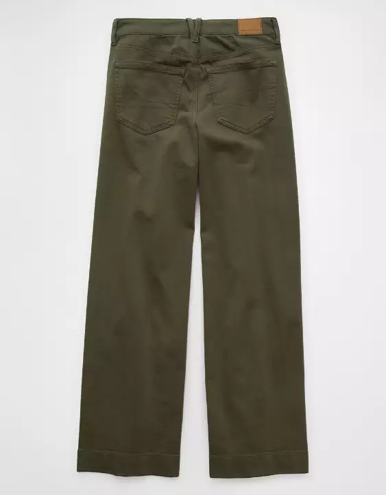 Aeo AE Dreamy Drape Stretch Low-Rise Baggy Wide-Leg Pant